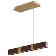 Quorum - 3-24-2440 - LED Pendant - Decca - Aged Brass|Walnut