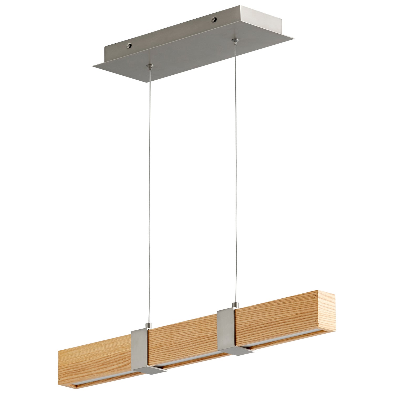 Quorum - 3-24-5224 - LED Pendant - Decca - Satin Nickel|White Oak