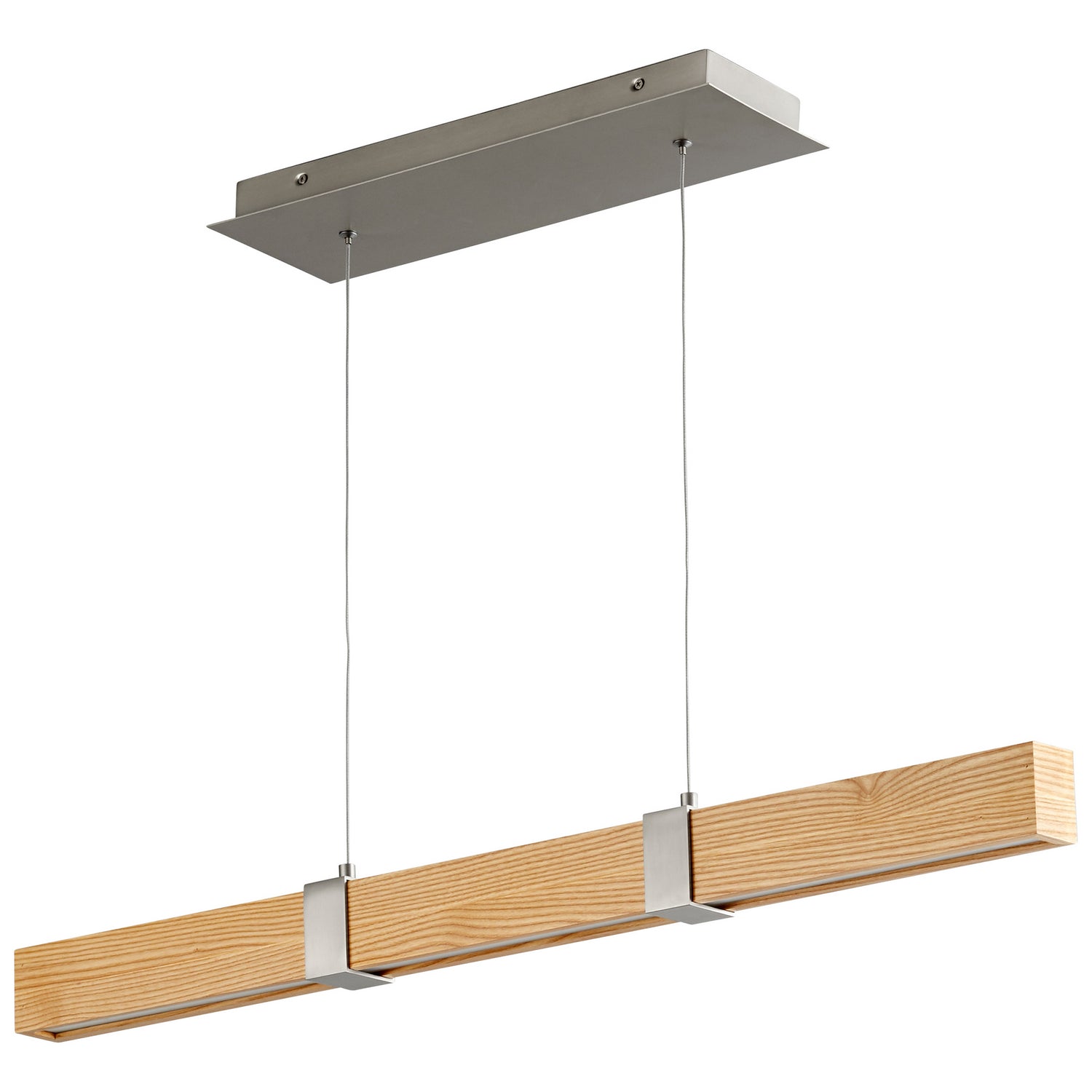 Quorum - 3-36-5224 - LED Pendant - Decca - Satin Nickel|White Oak