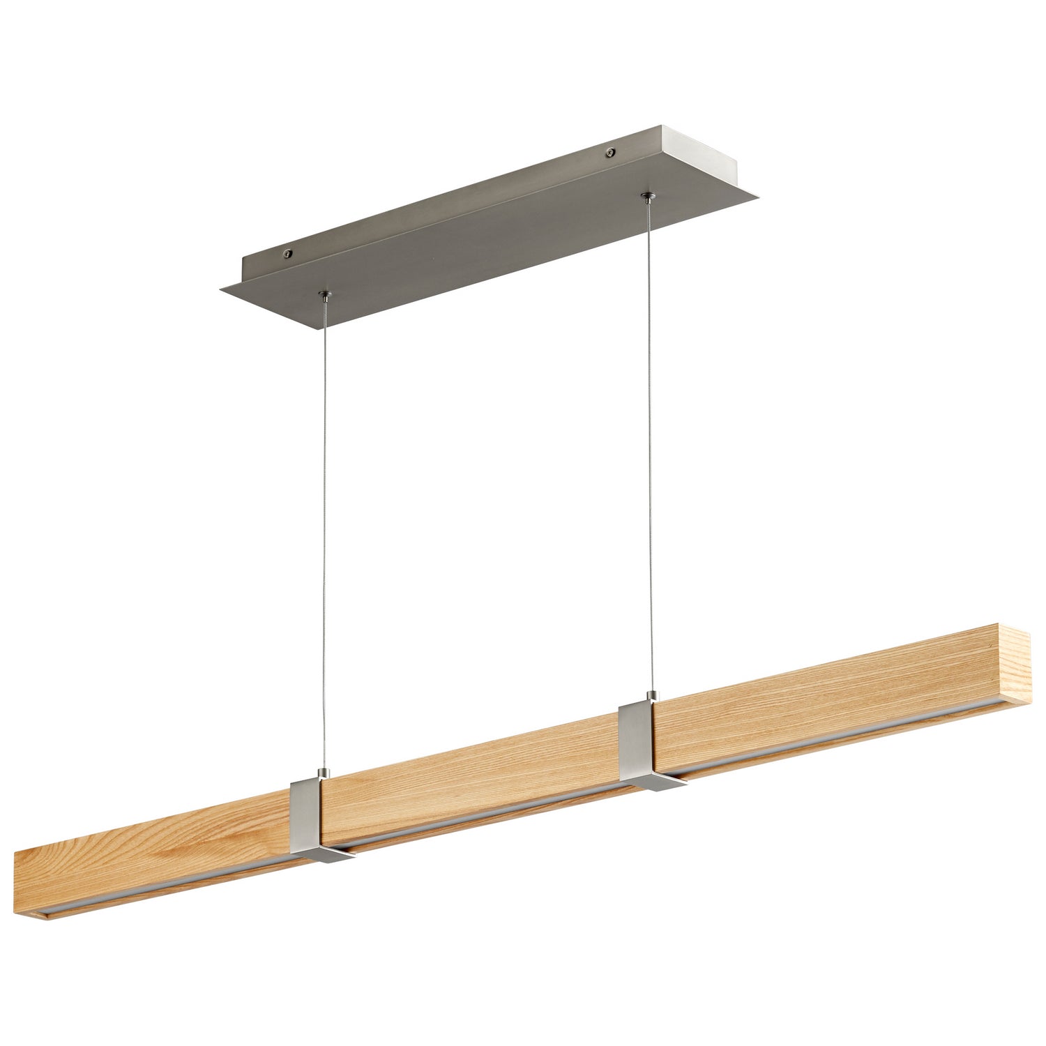 Quorum - 3-48-5224 - LED Pendant - Decca - Satin Nickel|White Oak