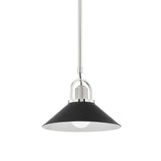 Hudson Valley - 2613-PN/BK - One Light Pendant - Syosset - Polished Nickel/Black