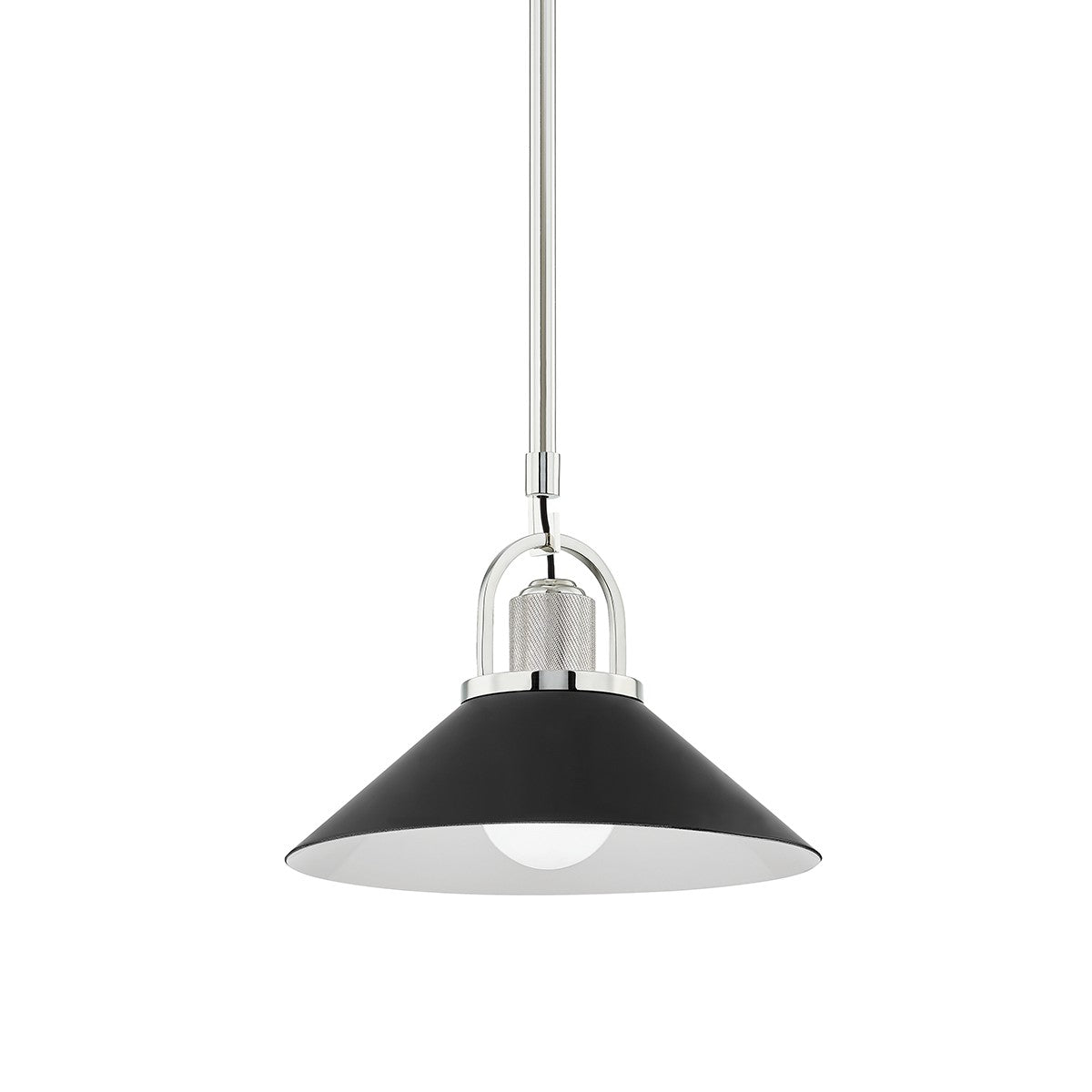 Hudson Valley - 2613-PN/BK - One Light Pendant - Syosset - Polished Nickel/Black