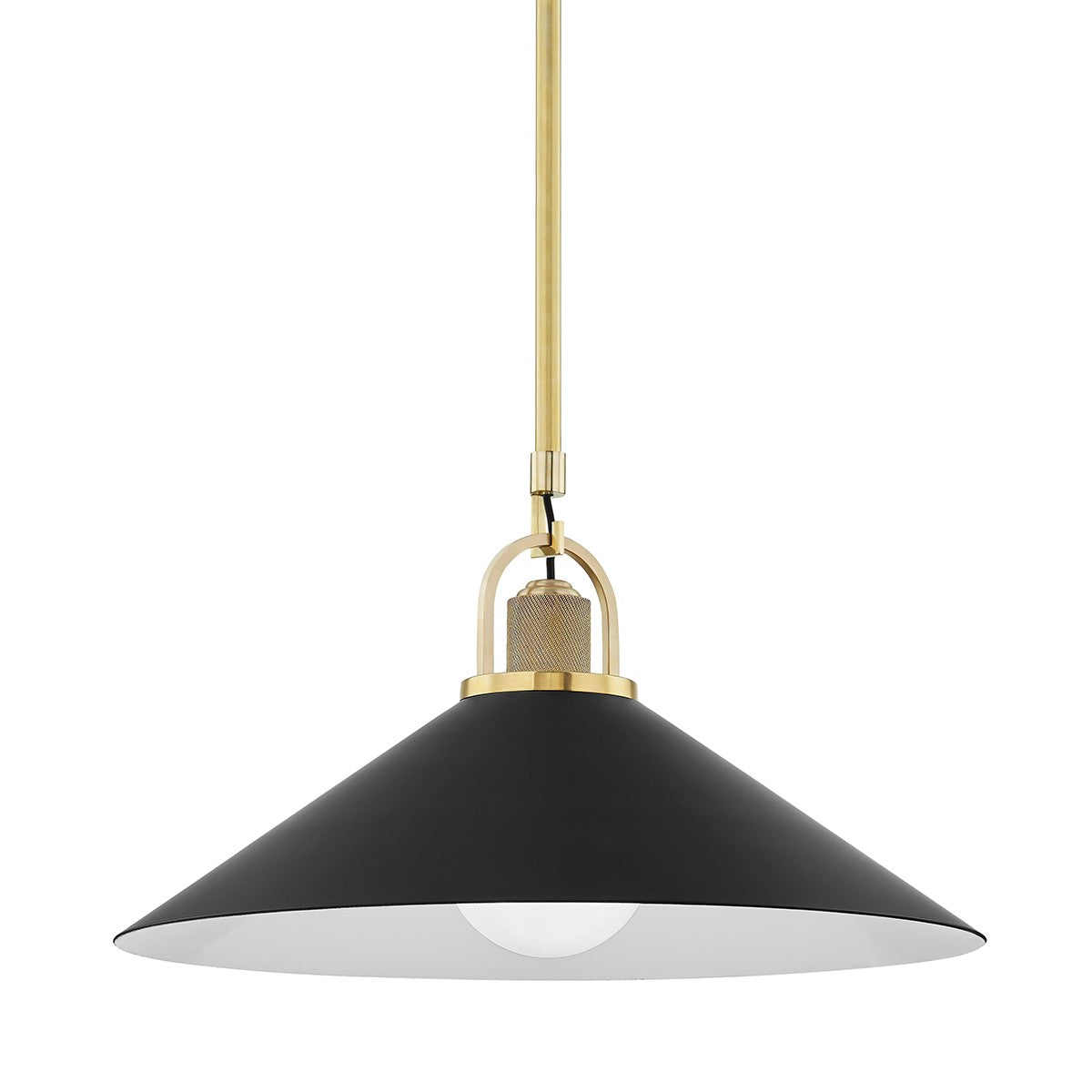 Hudson Valley - 2620-AGB/BK - One Light Pendant - Syosset - Aged Brass/Black