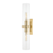 Hudson Valley - 5302-AGB - Two Light Wall Sconce - Briggs - Aged Brass