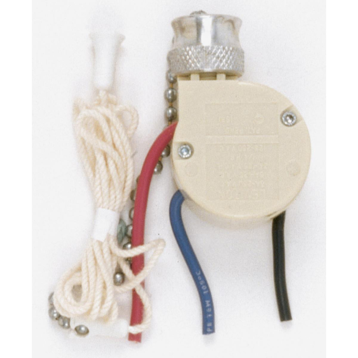 Satco - 90-689 - 3-Way Ceiling Fan Switch - Nickel Plated