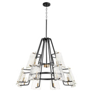 Quorum - 637-12-69 - 12 Light Chandelier - Tioga - Textured Black|Aged Brass