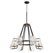 Quorum - 637-8-69 - Eight Light Chandelier - Tioga - Textured Black|Aged Brass