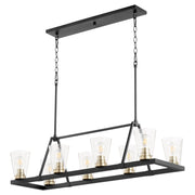 Quorum - 83-8-6980 - Eight Light Chandelier - Paxton - Textured Black|Aged Brass