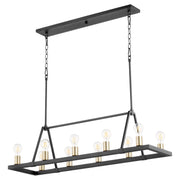 Quorum - 84-10-6980 - Ten Light Chandelier - Paxton - Textured Black|Aged Brass