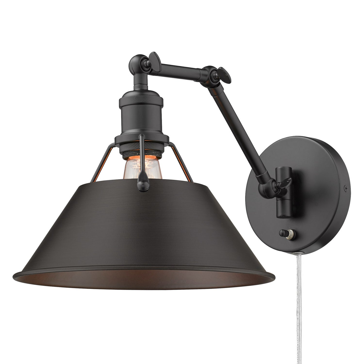 Golden - 3306-A1W BLK-RBZ - One Light Wall Sconce - Orwell - Matte Black