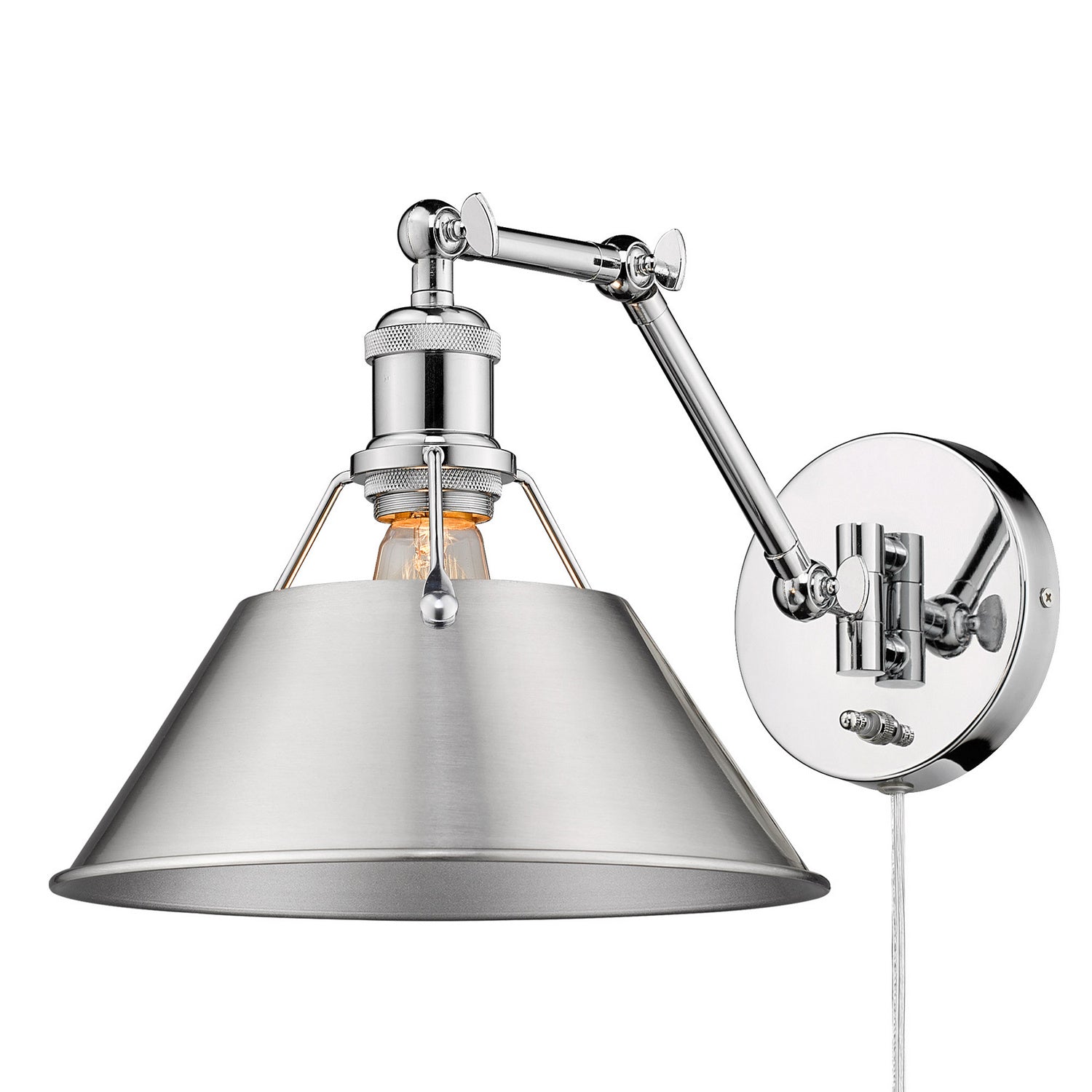 Golden - 3306-A1W CH-PW - One Light Wall Sconce - Orwell - Chrome