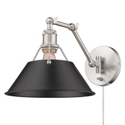 Golden - 3306-A1W PW-BLK - One Light Wall Sconce - Orwell - Pewter