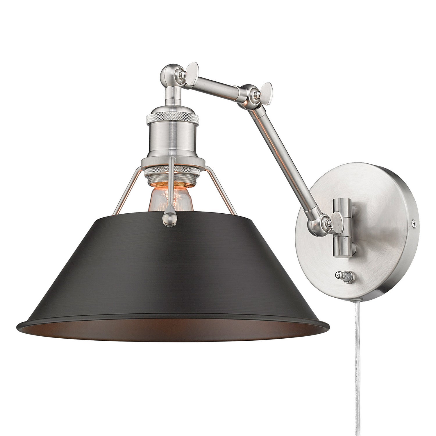 Golden - 3306-A1W PW-RBZ - One Light Wall Sconce - Orwell - Pewter
