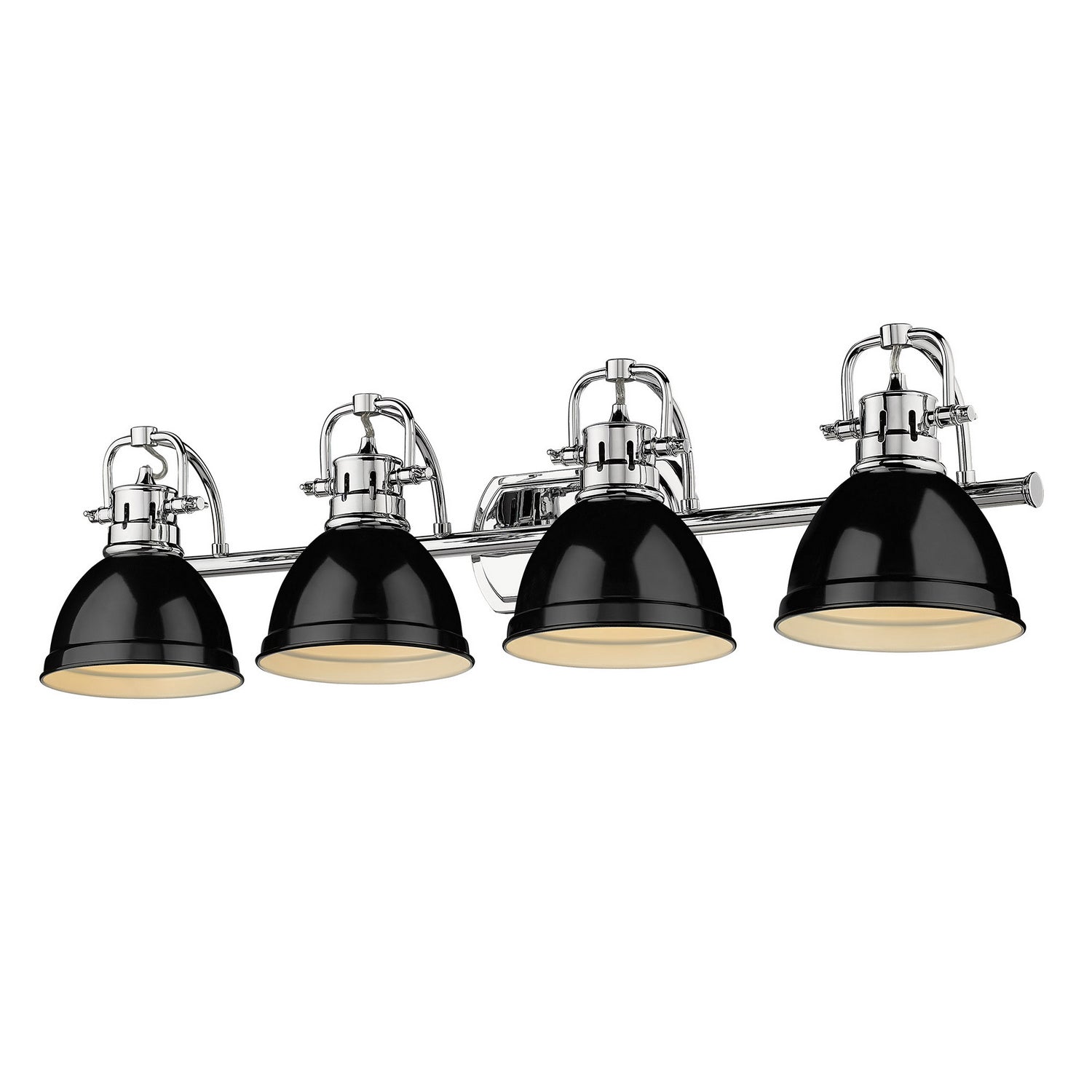 Golden - 3602-BA4 CH-BK - Four Light Bath Vanity - Duncan - Chrome