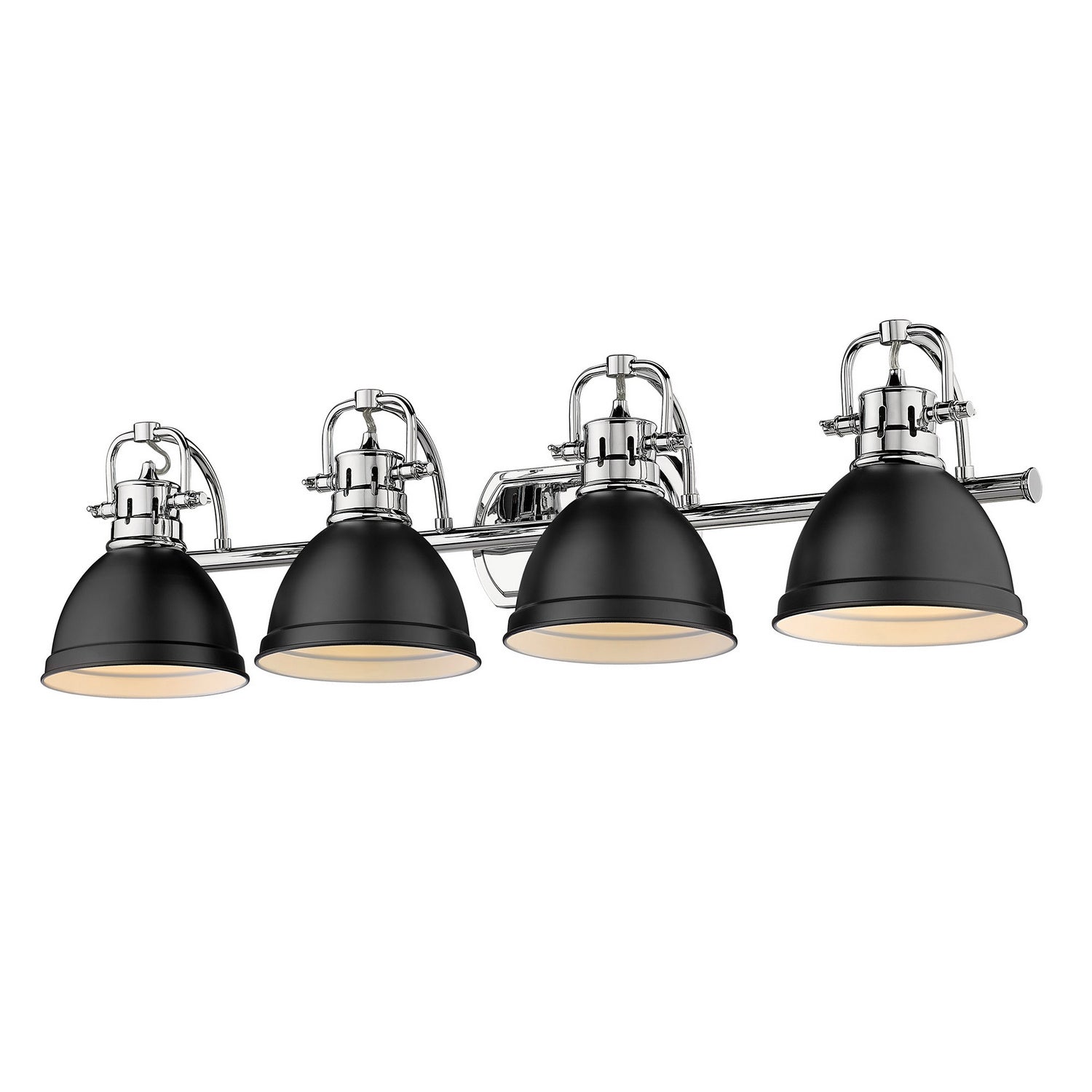 Golden - 3602-BA4 CH-BLK - Four Light Bath Vanity - Duncan - Chrome