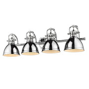 Golden - 3602-BA4 CH-CH - Four Light Bath Vanity - Duncan - Chrome
