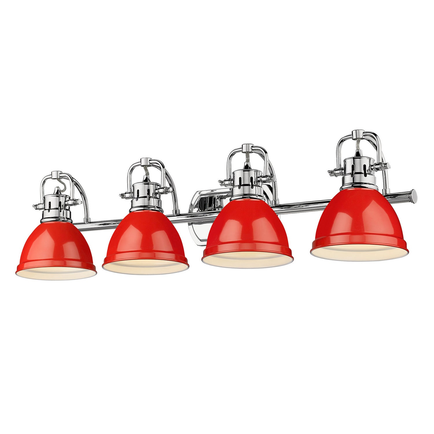 Golden - 3602-BA4 CH-RD - Four Light Vanity - Duncan - Chrome