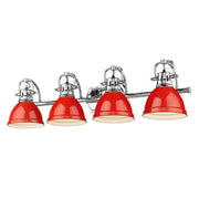 Golden - 3602-BA4 CH-RD - Four Light Vanity - Duncan - Chrome