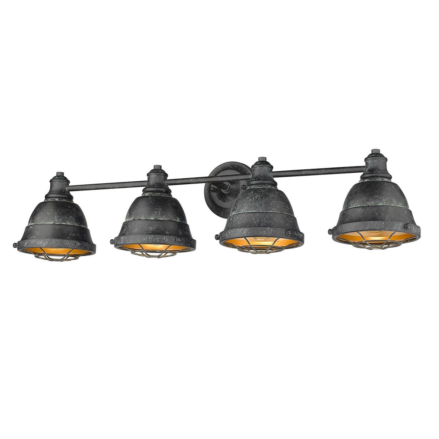 Golden - 7312-BA4 BP - Four Light Bath Vanity - Bartlett - Black Patina