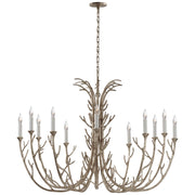 Visual Comfort Signature - JN 5080BSL - 12 Light Chandelier - Silva - Burnished Silver Leaf