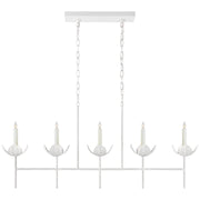 Visual Comfort Signature - JN 5630PW - Five Light Linear Chandelier - Illana - Plaster White