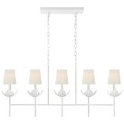 Visual Comfort Signature - JN 5630PW-L - Five Light Linear Chandelier - Illana - Plaster White