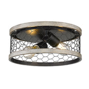 Golden - 3171-FM11 BLK-CW - Two Light Flush Mount - Bailey - Matte Black