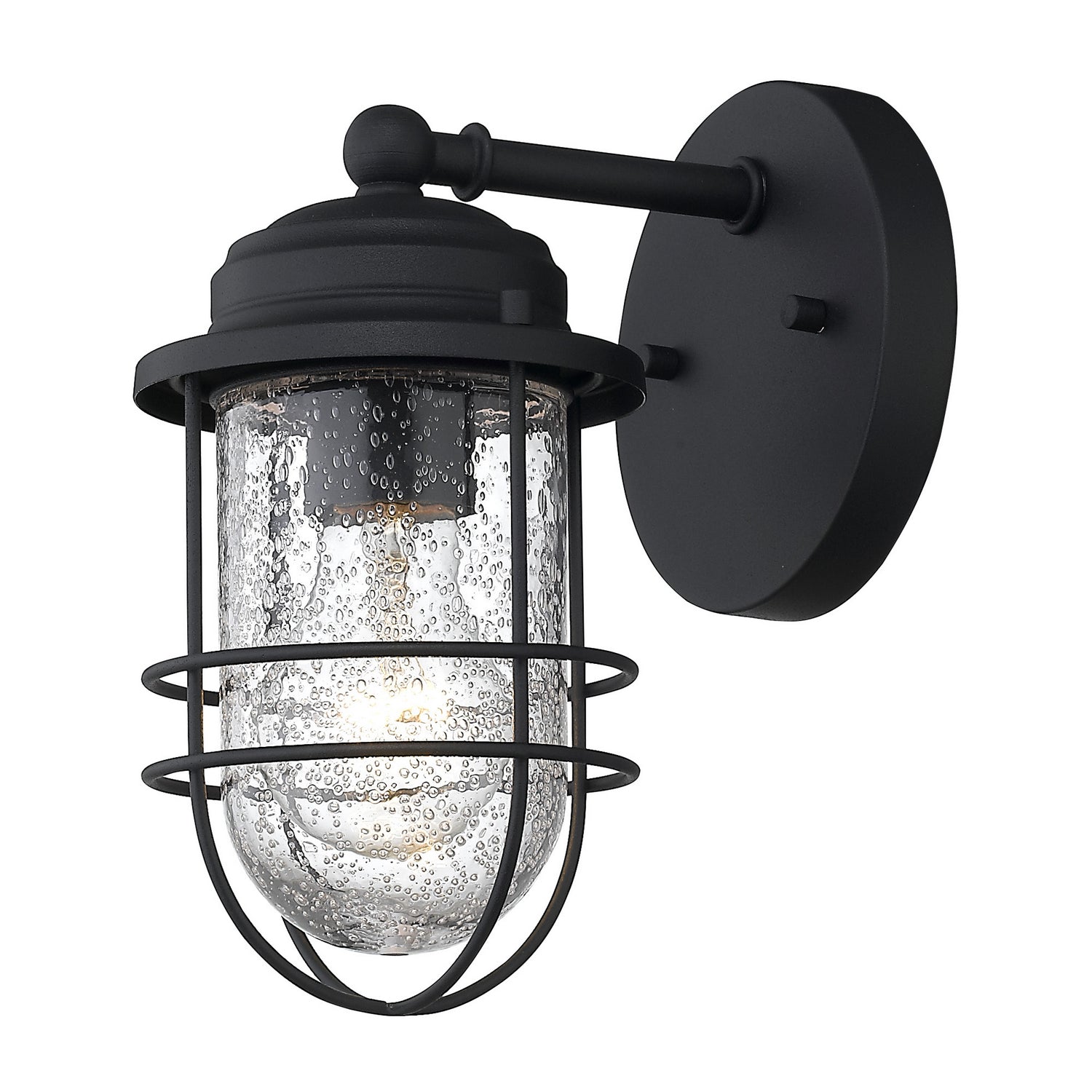 Golden - 9808-OWS NB-SD - One Light Outdoor Wall Sconce - Seaport - Natural Black