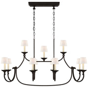 Visual Comfort Signature - CHC 5495AI-L - 11 Light Linear Pendant - Flemish - Aged Iron