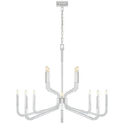 Visual Comfort Signature - CHC 5904PN/CG - 12 Light Chandelier - Reagan - Polished Nickel and Crystal