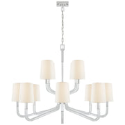 Visual Comfort Signature - CHC 5904PN/CG-L - 12 Light Chandelier - Reagan - Polished Nickel and Crystal