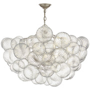 Visual Comfort Signature - JN 5112BSL/CG - Eight Light Chandelier - Talia - Burnished Silver Leaf and Clear Swirled Glass