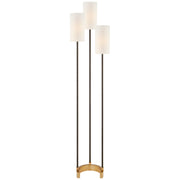 Visual Comfort Signature - SK 1550BZ/HAB-L - Three Light Floor Lamp - Aimee - Bronze and Hand-Rubbed Antique Brass
