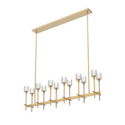Alora - LP314312VBRC - 12 Light Island Pendant - Salita - Ribbed Crystal/Vintage Brass