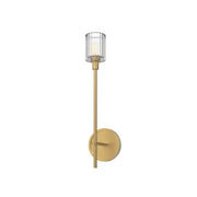 Alora - WV314301VBRC - One Light Bathroom Fixture - Salita - Ribbed Crystal/Vintage Brass