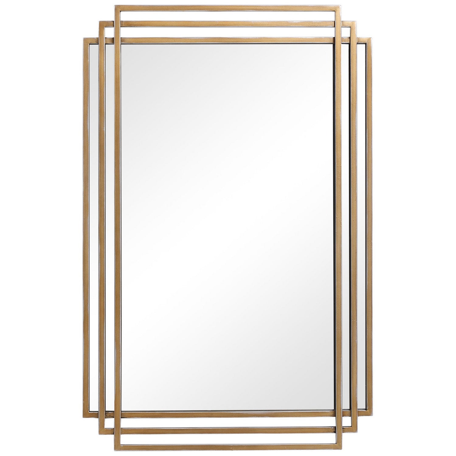 Uttermost - 09688 - Mirror - Amherst - Brushed Gold With Silver Highlights
