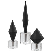 Uttermost - 17916 - Sculptures, S/3 - Alize - Marble Atop Crystal Bases