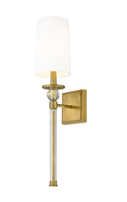 Z-Lite - 805-1S-RB-WH - One Light Wall Sconce - Mia - Rubbed Brass