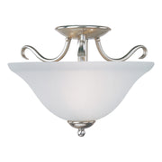 Maxim - 10120FTSN - Two Light Semi-Flush Mount - Basix - Satin Nickel