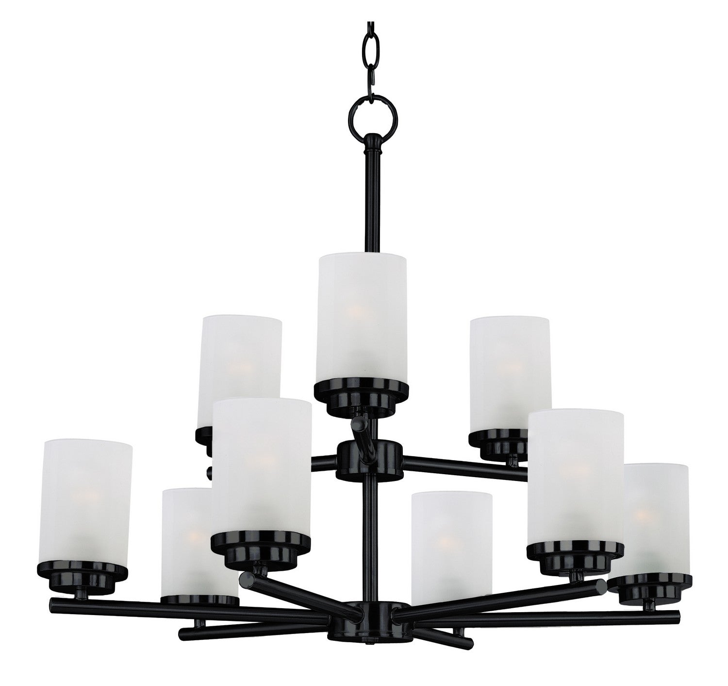 Maxim - 10206FTBK - Nine Light Chandelier - Corona - Black