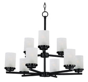 Maxim - 10206FTBK - Nine Light Chandelier - Corona - Black