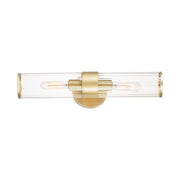 Maxim - 11472CRSBR - Two Light Wall Sconce - Crosby - Satin Brass