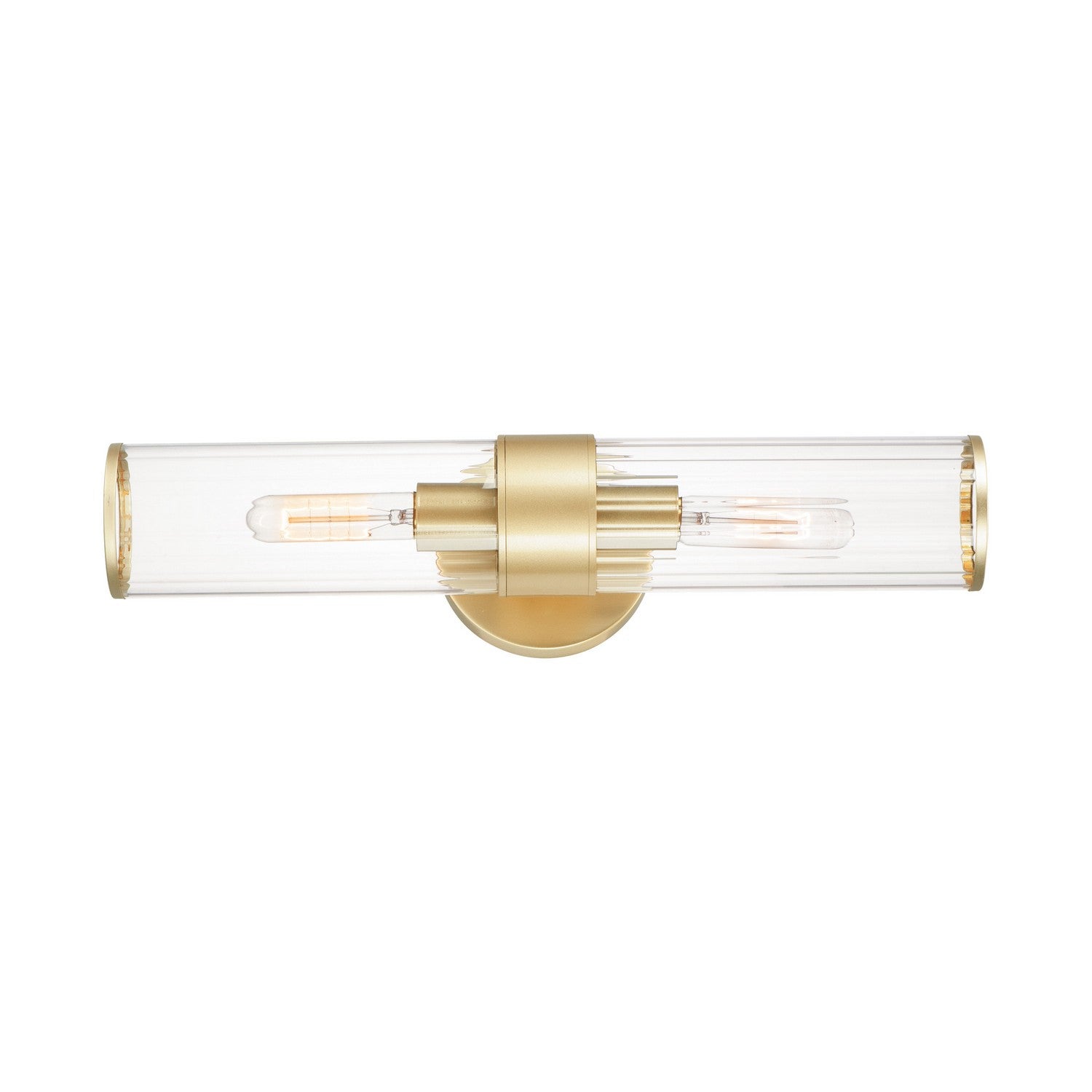 Maxim - 11472CRSBR - Two Light Wall Sconce - Crosby - Satin Brass