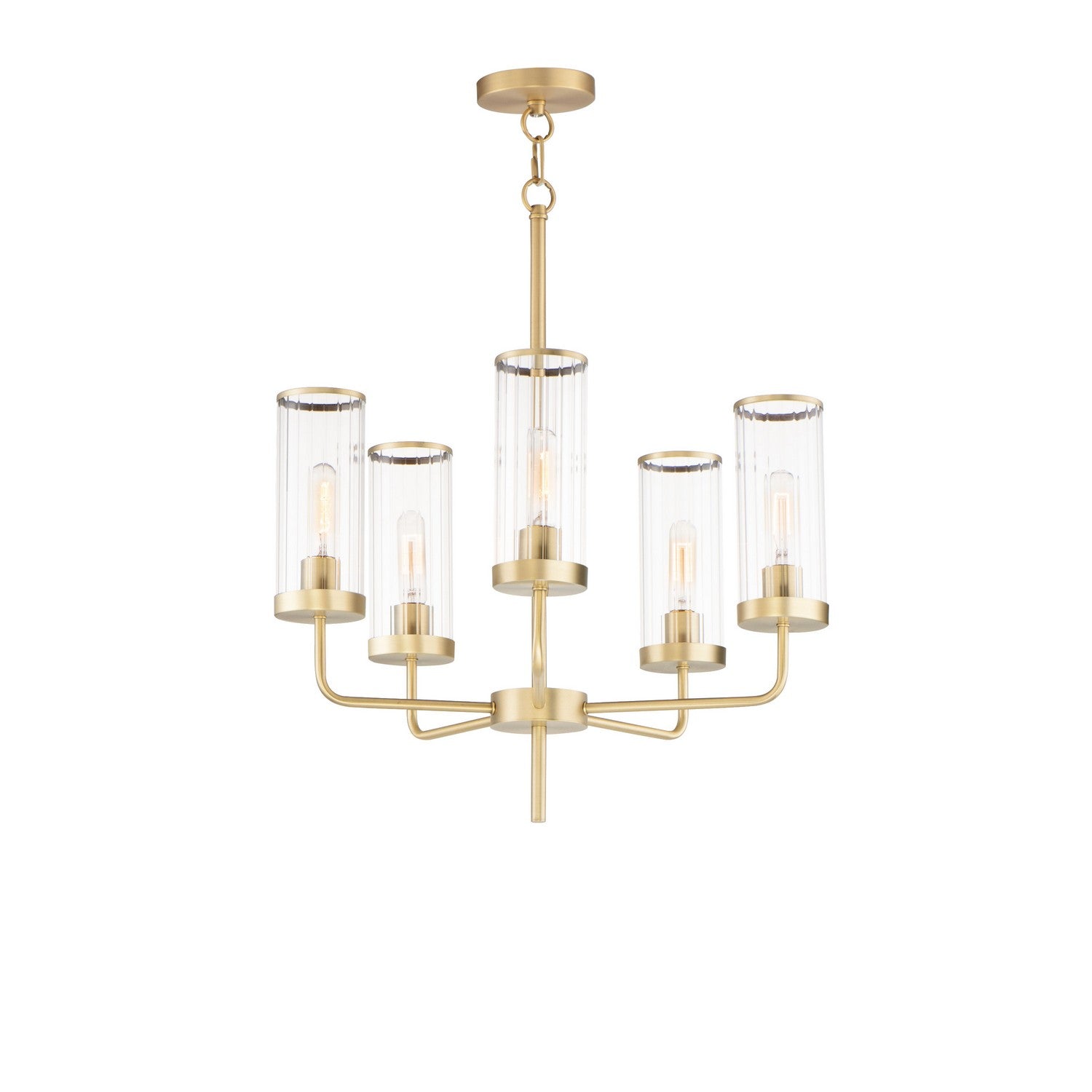 Maxim - 11475CRSBR - Five Light Chandelier - Crosby - Satin Brass