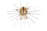 Maxim - 28660CLSBR - Eight Light Flush Mount - Polaris - Satin Brass