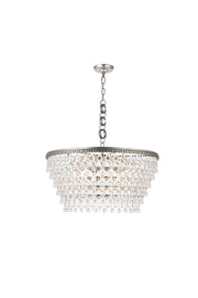 Elegant Lighting - 1219D28AS/RC - Six Light Chandelier - Nordic - Antique Silver