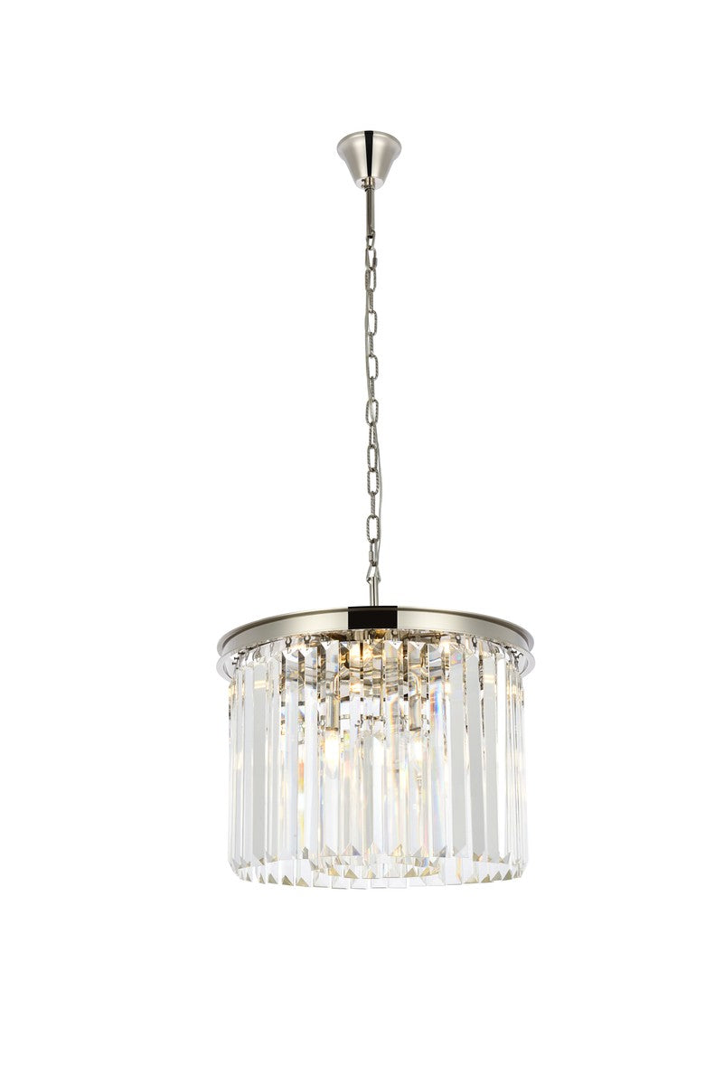 Elegant Lighting - 1238D20PN/RC - Six Light Pendant - Sydney - Polished Nickel
