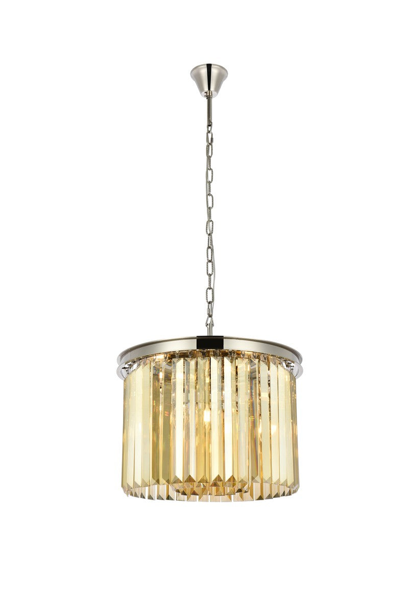 Elegant Lighting - 1238D20PN-GT/RC - Six Light Pendant - Sydney - Polished Nickel