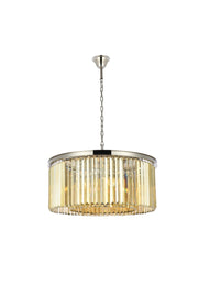 Elegant Lighting - 1238D31PN-GT/RC - Eight Light Chandelier - Sydney - Polished Nickel