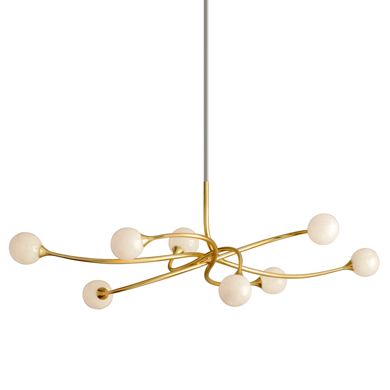 Corbett Lighting - 294-58-GL - Eight Light Linear - Signature - Gold Leaf